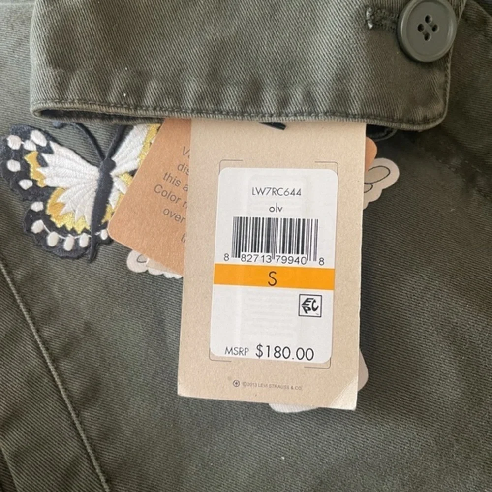 Levi’s Women's Army Olive Green‎ 4 Pocket Patched Shirt Jacket Small (LW7RC644) - Picture 8 of 8